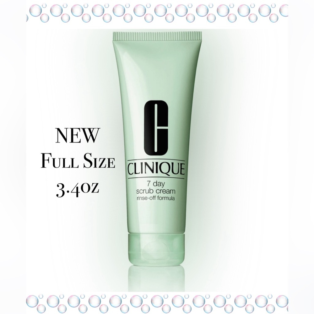 Clinique 7 Day Scrub Cream Rinse-Off Formula ~NEW~ 3.4oz Full Size $30 Value
